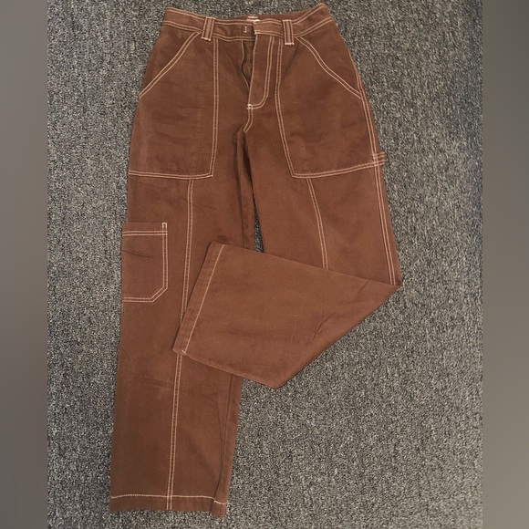 Sunday best cargo pants, size 2. Brown with white trim. - Picture 3 of 3